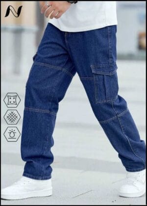 N Club Jeans 'Vanguard' Relaxed Fit Denim Cargo Pants